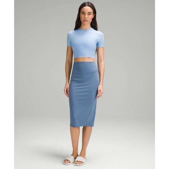 NWT LULULEMON Nulu Slim-Fit High-Rise Skirt Size 4 Oasis Blue - Picture 4 of 10